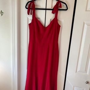 Reformation Nadira Long Red Dress Size 6 Worn Once